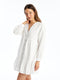 V-Neck Embroidered Long Sleeve Women's Shirt Dress